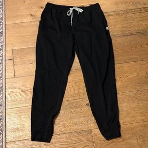 Women’s Vuori Black Joggers with White Drawstring